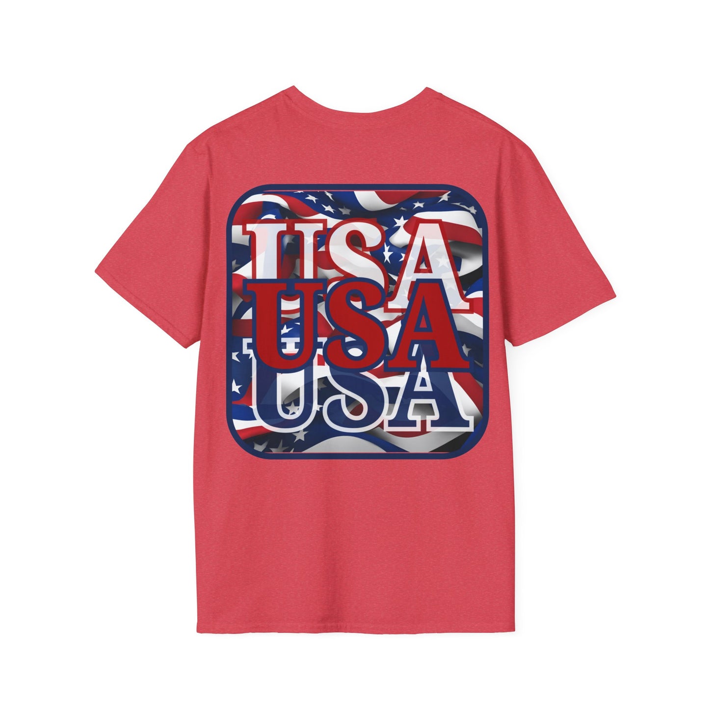 2-sided RED White and Blue USA Patriot LTcolors Unisex T-Shirt by cypherpunkgear