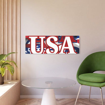 USA! USA! USA White Center Metal Art Sign by cypherpunkgear