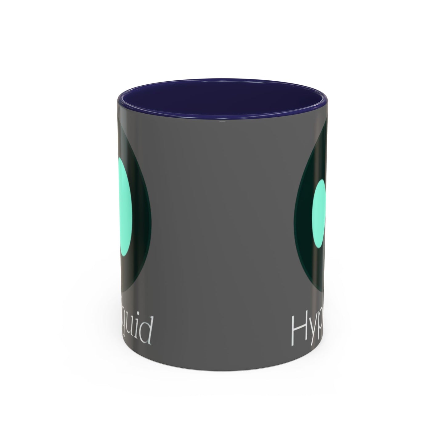 Hyperliquid White font Grey Accent Mug by cypherpunkgear.com