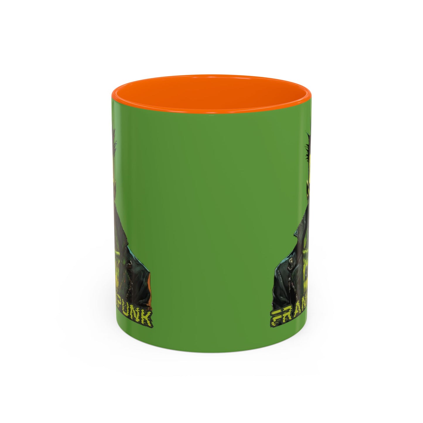 Frankenpunk Green Accent Mug by CreepyCrafts.boo