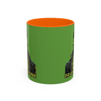 Frankenpunk Green Accent Mug by CreepyCrafts.boo