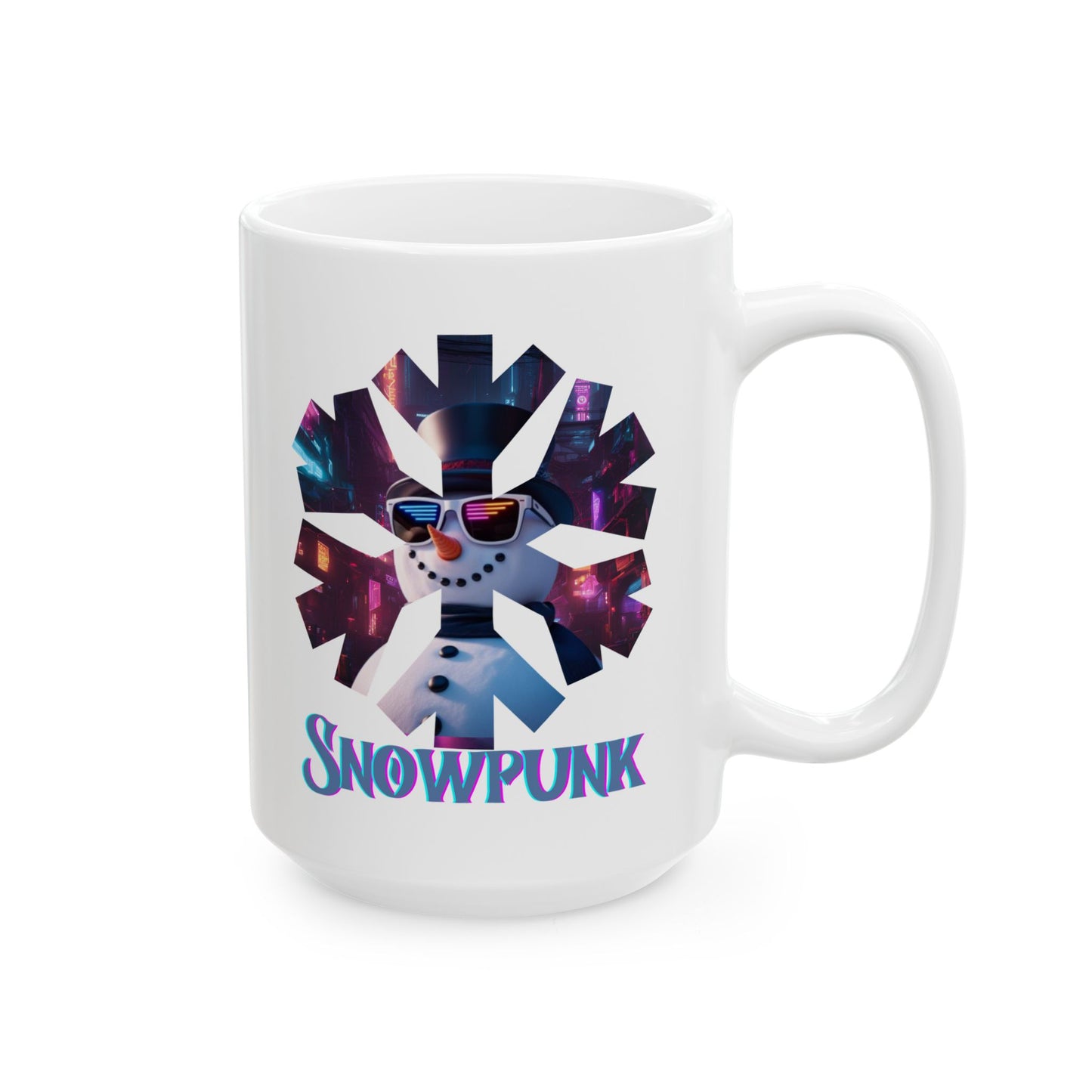 Snowpunk White Mug by cypherpunkgear.com