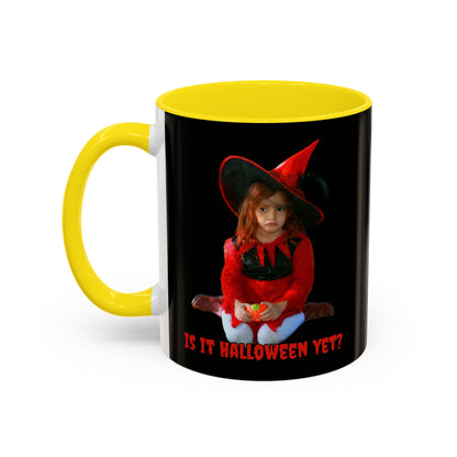 Is it Halloween yet? Black Accent Mug by CreepyCrafts.boo