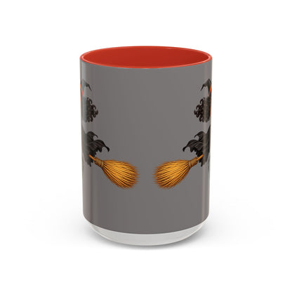 Velvet Vex Grey Accent Mug by CreepyCrafts.boo