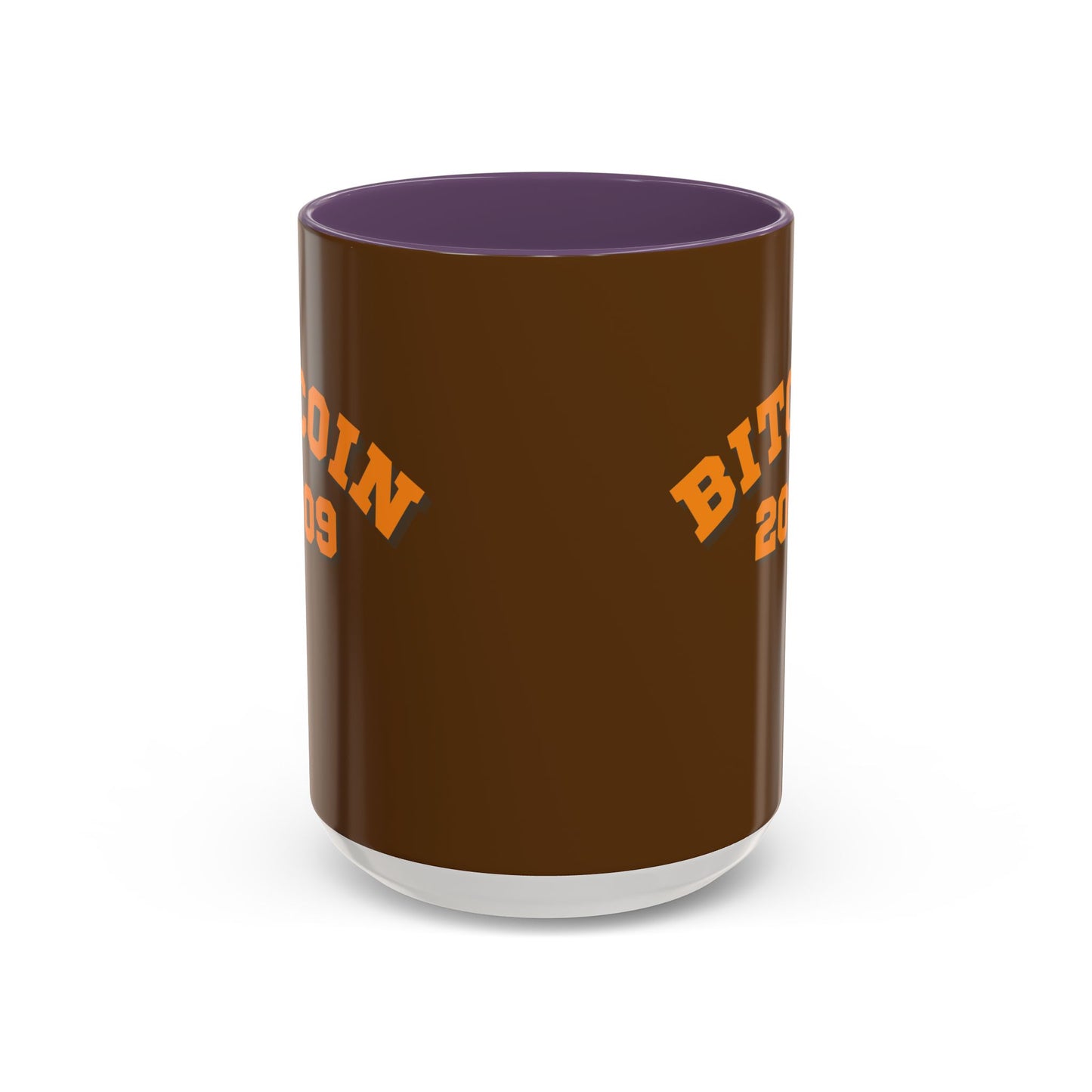 Bitcoin 2009 Brown Accent Mug by cypherpunkgear.com