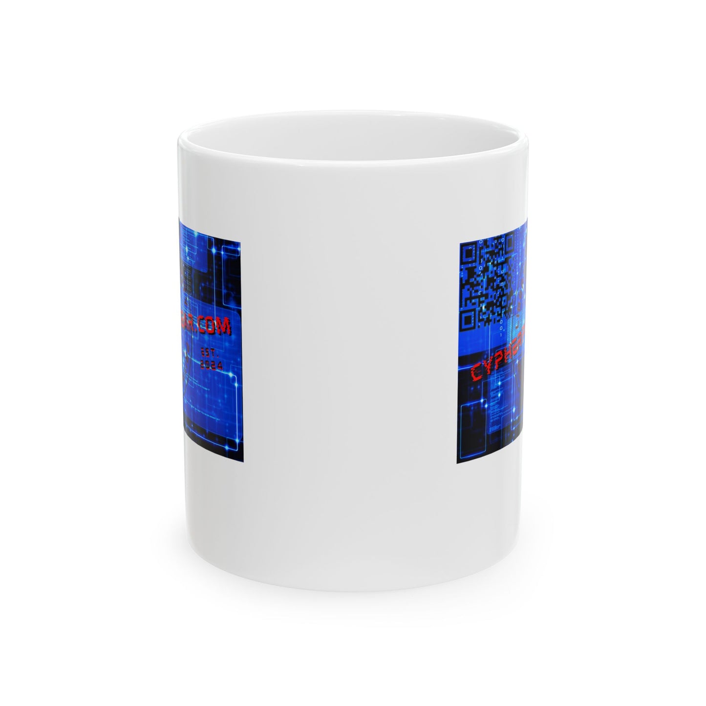 Cypherpunkgear.com logo White Mug by cypherpunkgear.com