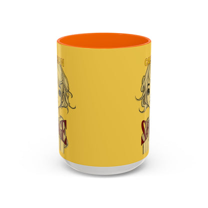 Caution, Savage Yellow Accent Mug by cypherpunkgear.com