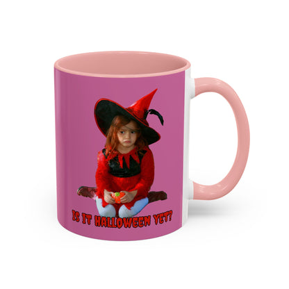 Is it Halloween yet? Pink Accent Mug by CreepyCrafts.boo