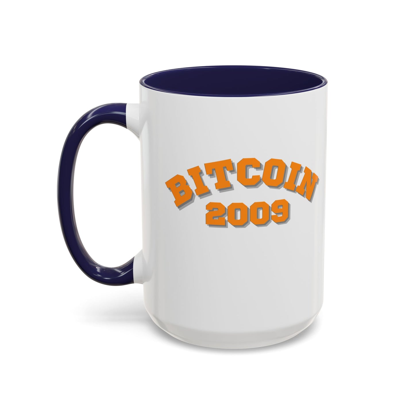 Bitcoin 2009 White Accent Mug by cypherpunkgear.com