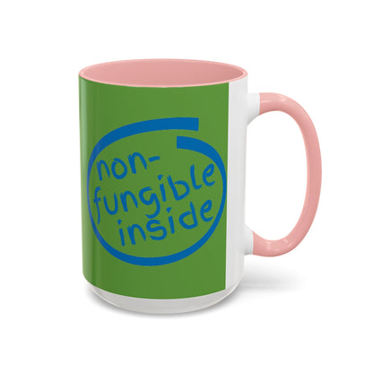 Non-Fungible Inside Green Accent Mug by cypherpunkgear.com