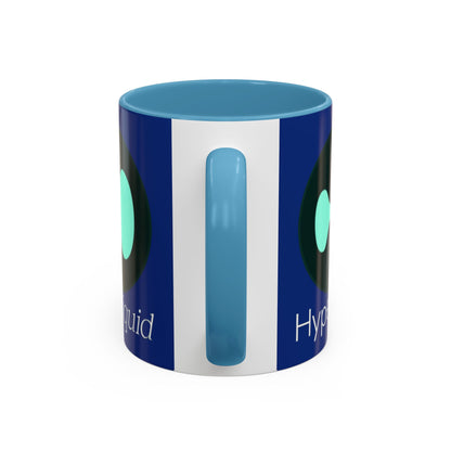 Hyperliquid White font Blue Accent Mug by cypherpunkgear.com