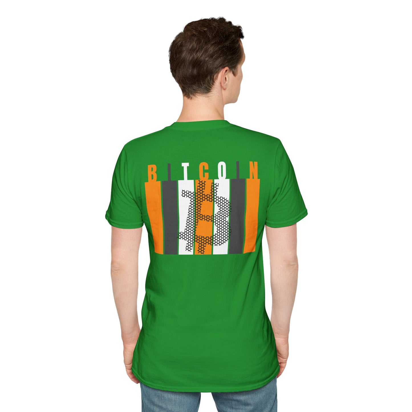 2-sided, Bitcoin (BTC) Decentralized Freedom Dark colors Unisex T-Shirt by cypherpunkgear.com