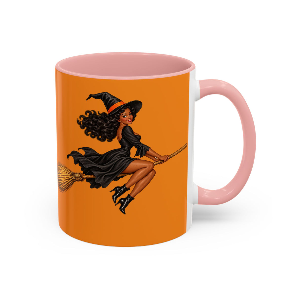 Velvet Vex Orange Accent Mug by CreepyCrafts.boo