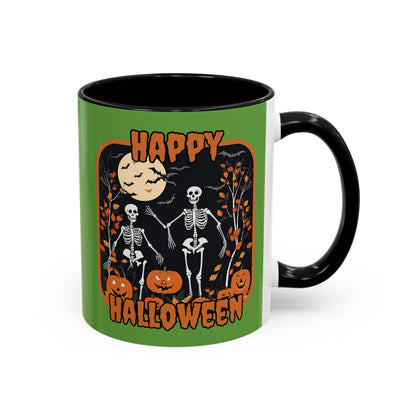 Spooktacular Skeletons of Halloween Accent Mug by cypherpunkgear