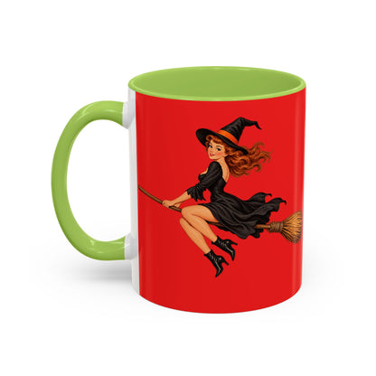 Hazel Hex Red Accent Mug by CreepyCrafts.boo