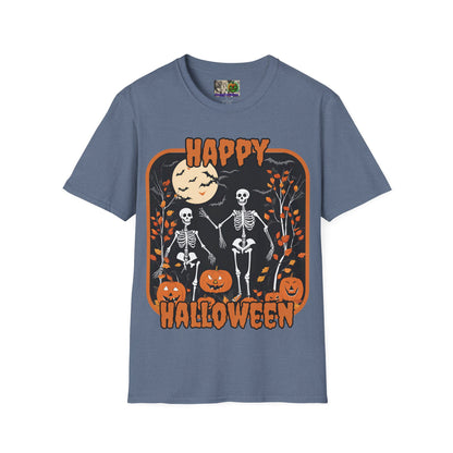 Spooktacular Skeletons of Halloween Dark colors Unisex T-shirt by CreepyCrafts.boo