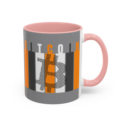 Bitcoin (BTC) Freedom Accent Mug by cypherpunkgear