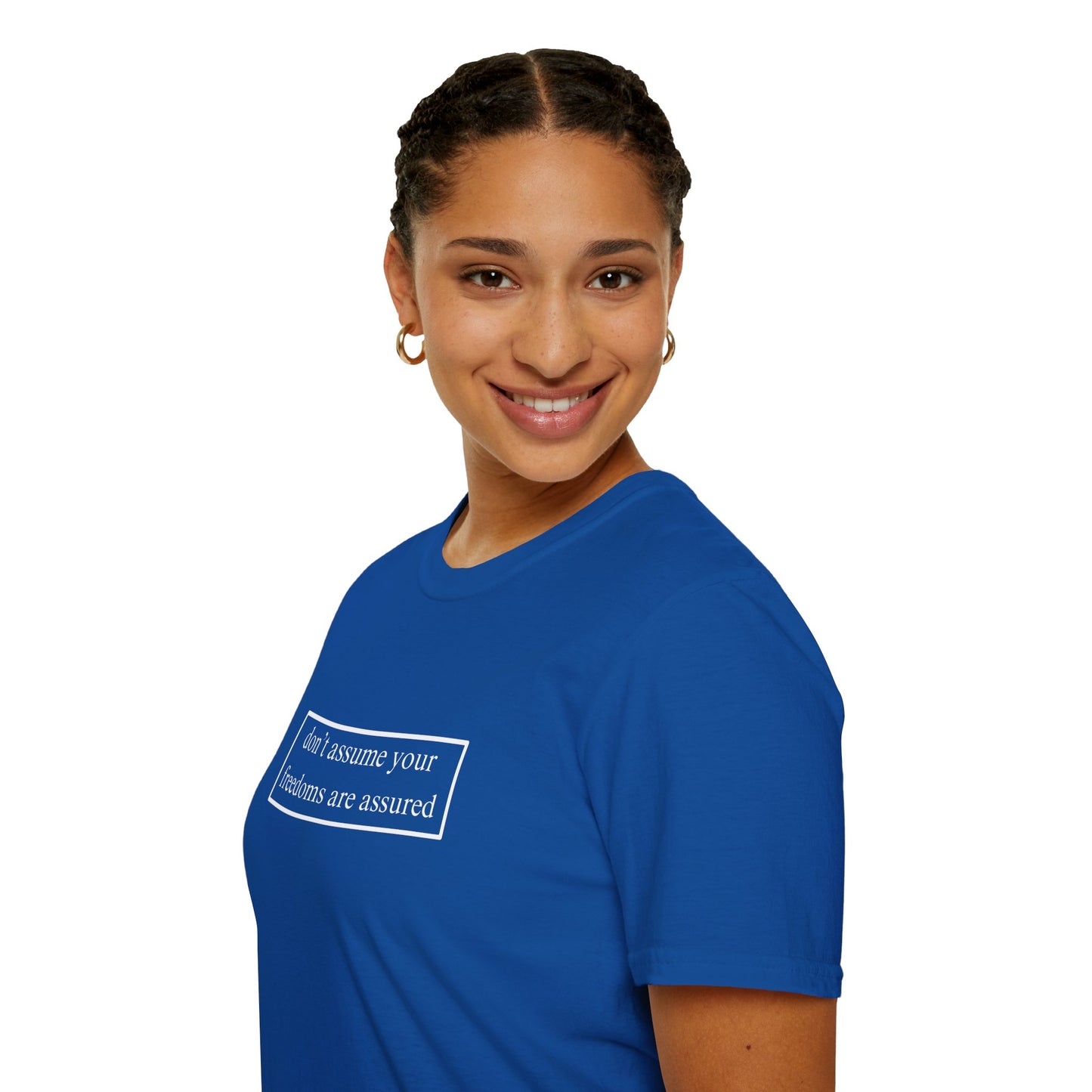 don't assume your freedoms are assured DKcolors Unisex T-Shirt by cypherpunkgear.com