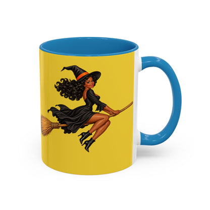 Velvet Vex Yellow Accent Mug by CreepyCrafts.boo