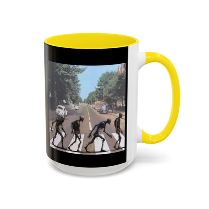 2-sided, Scabby Road Black Accent Mug by CreepyCrafts.boo