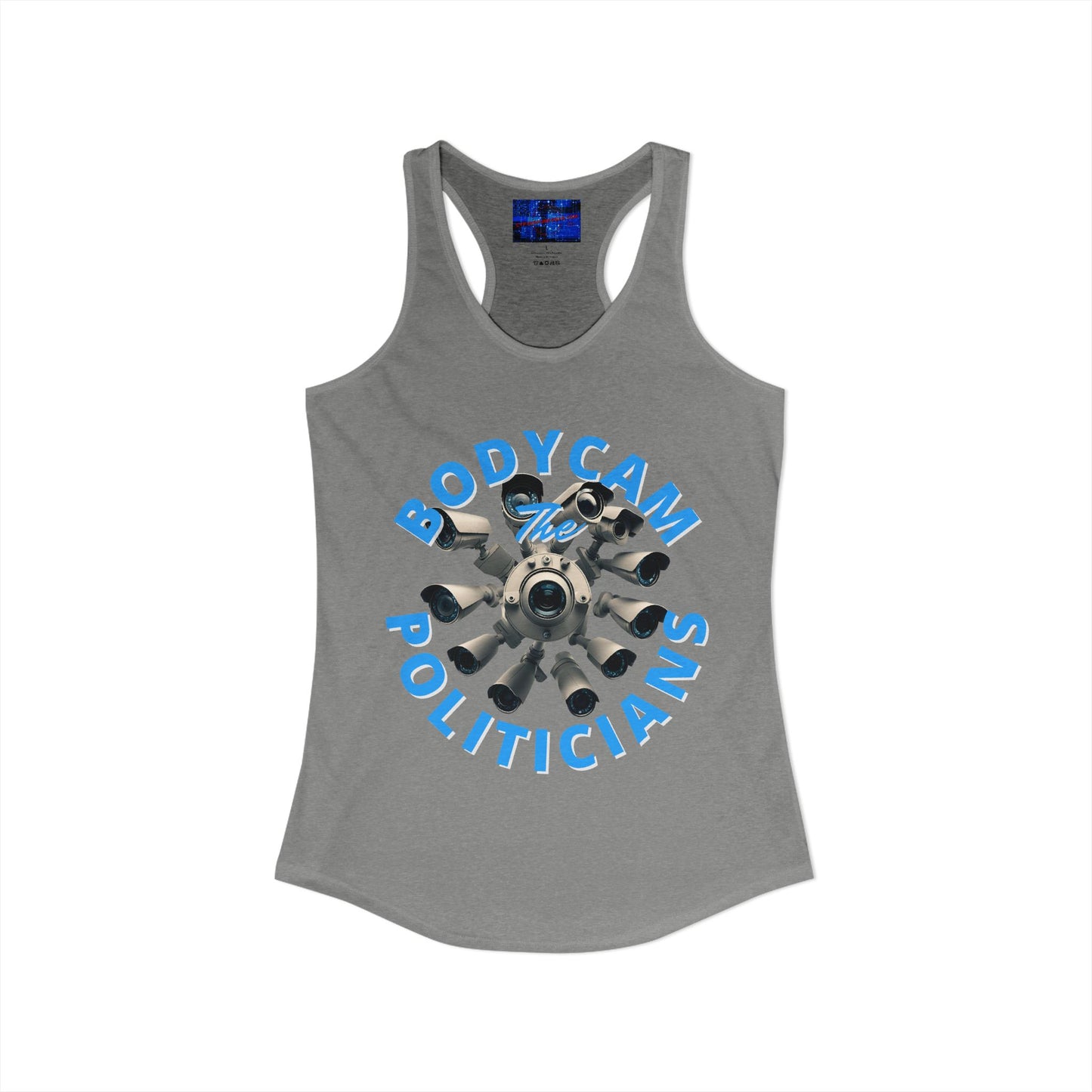 Bodycam the Politicians Cameras Women's Racerback Tank Top by cypherpunkgear.com