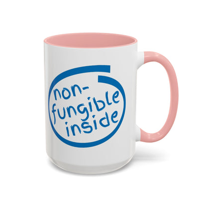 Non-Fungible Inside White Accent Mug by cypherpunkgear.com