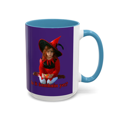 Is it Samhain yet? Purple Accent Mug by CreepyCrafts.boo