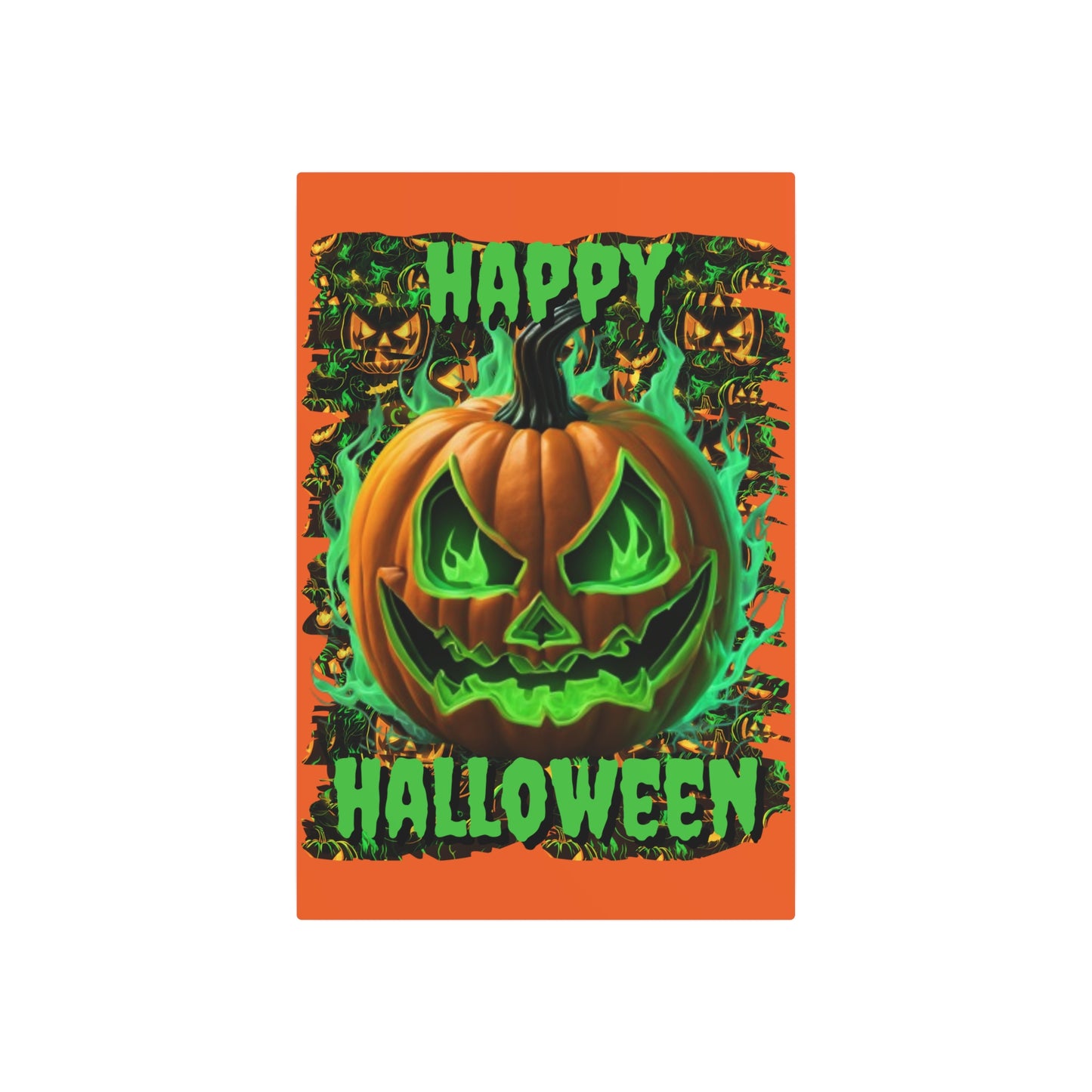 Happy Halloween Green Jack Metal Art Sign by CreepyCrafts.boo