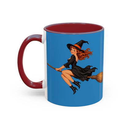 Hazel Hex Blue Accent Mug by CreepyCrafts.boo