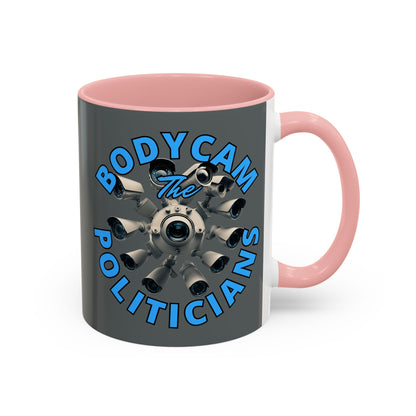 Bodycam the Politicians Cameras Grey Accent Mug by cypherpunkgear.com