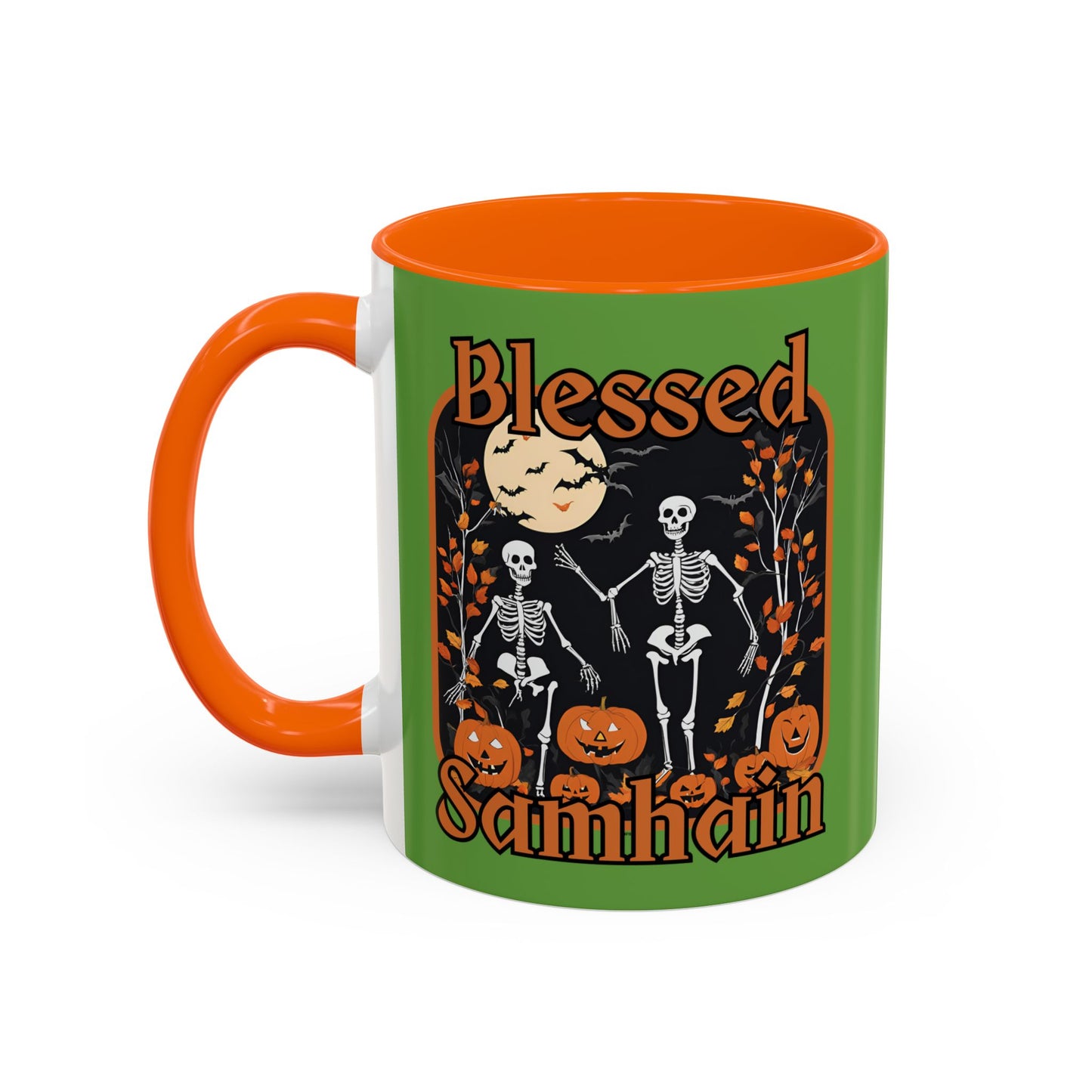 Spooktacular Skeletons of Samhain Accent Mug by CreepyCrafts.boo