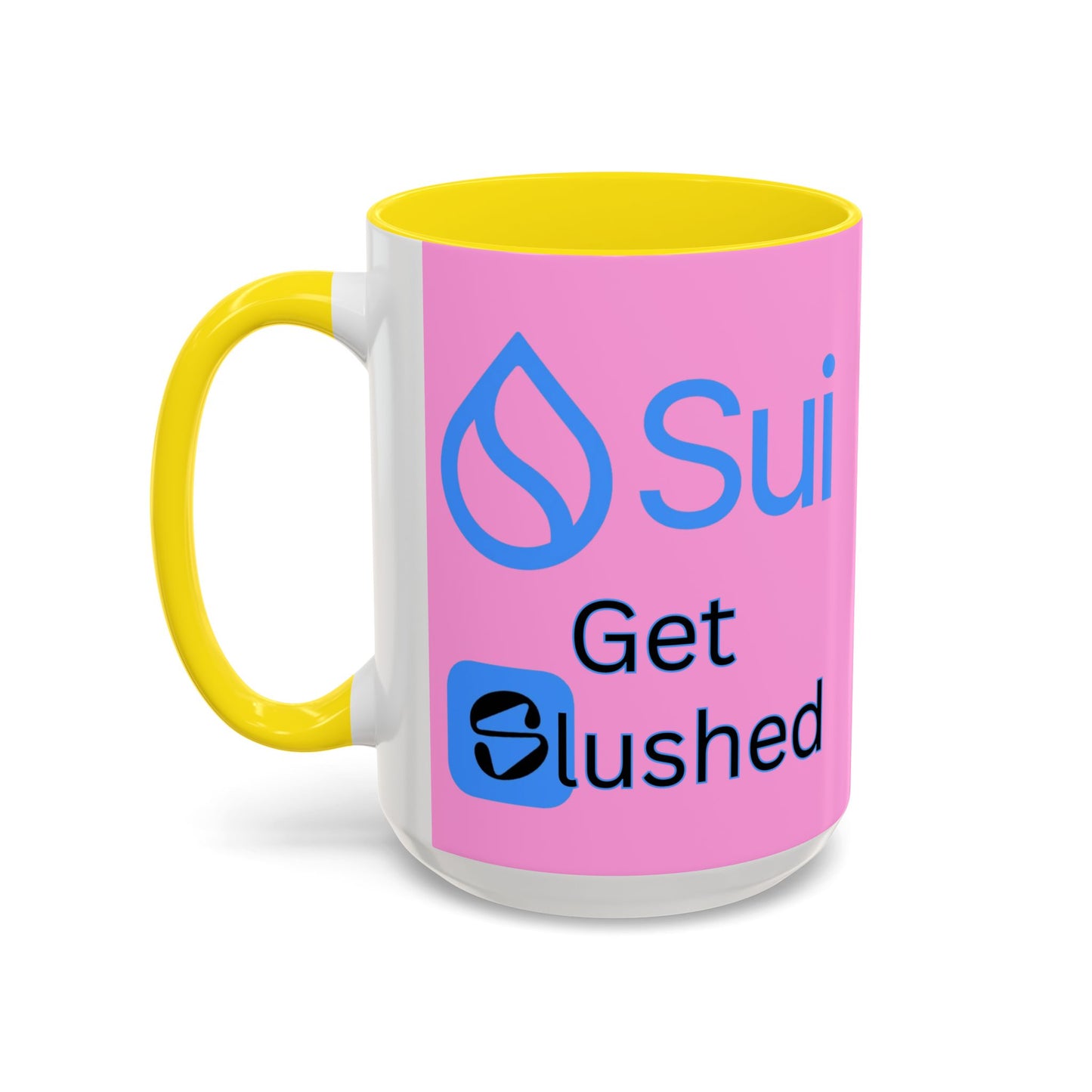 Sui: Get Slushed Pink Accent Mug by cypherpunkgear.com