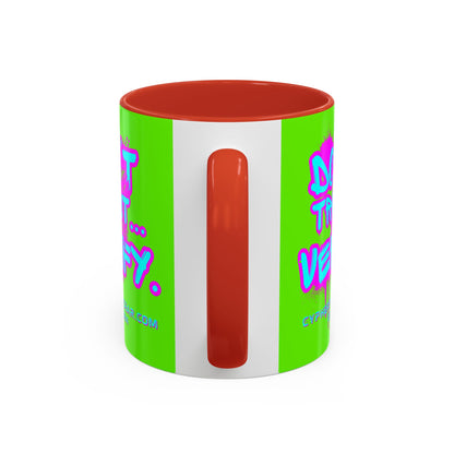 Don't Trust...Verify. Green Accent Mug by cypherpunkgear.com