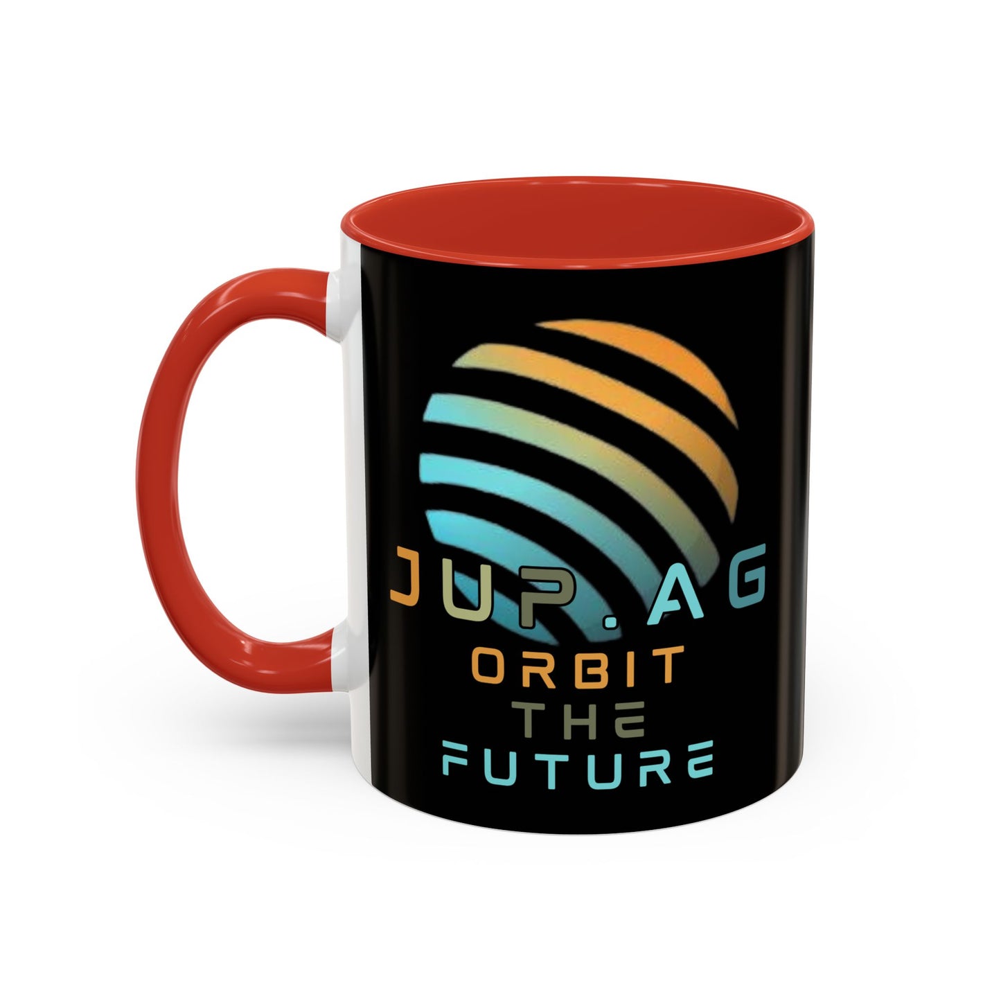 Jupiter (JUP) Orbit the Future Black Accent Mug by cypherpunkgear.com