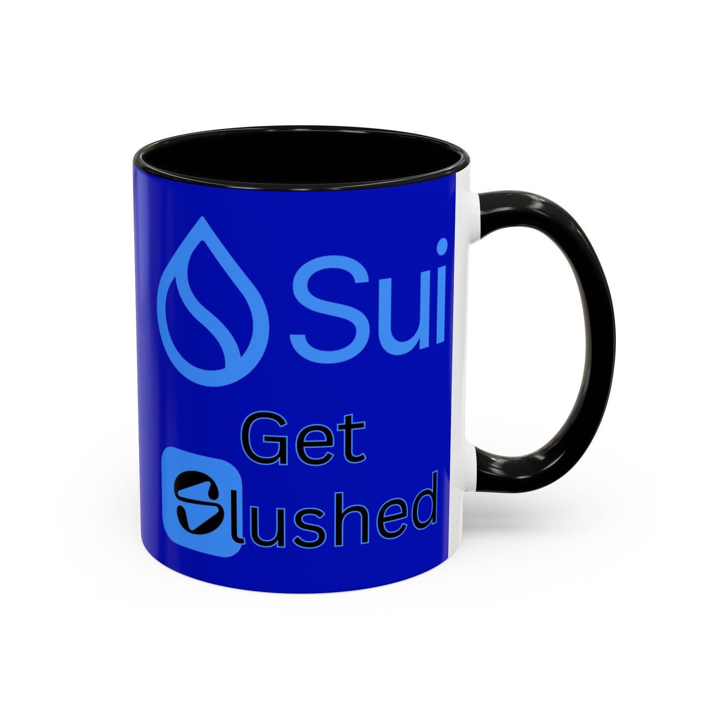 Sui: Get Slushed Dark Blue Accent Mug by cypherpunkgear.com