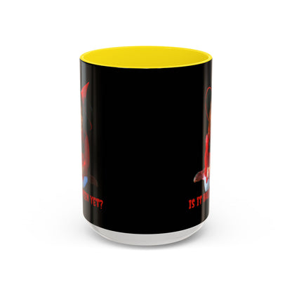 Is it Halloween yet? Black Accent Mug by CreepyCrafts.boo