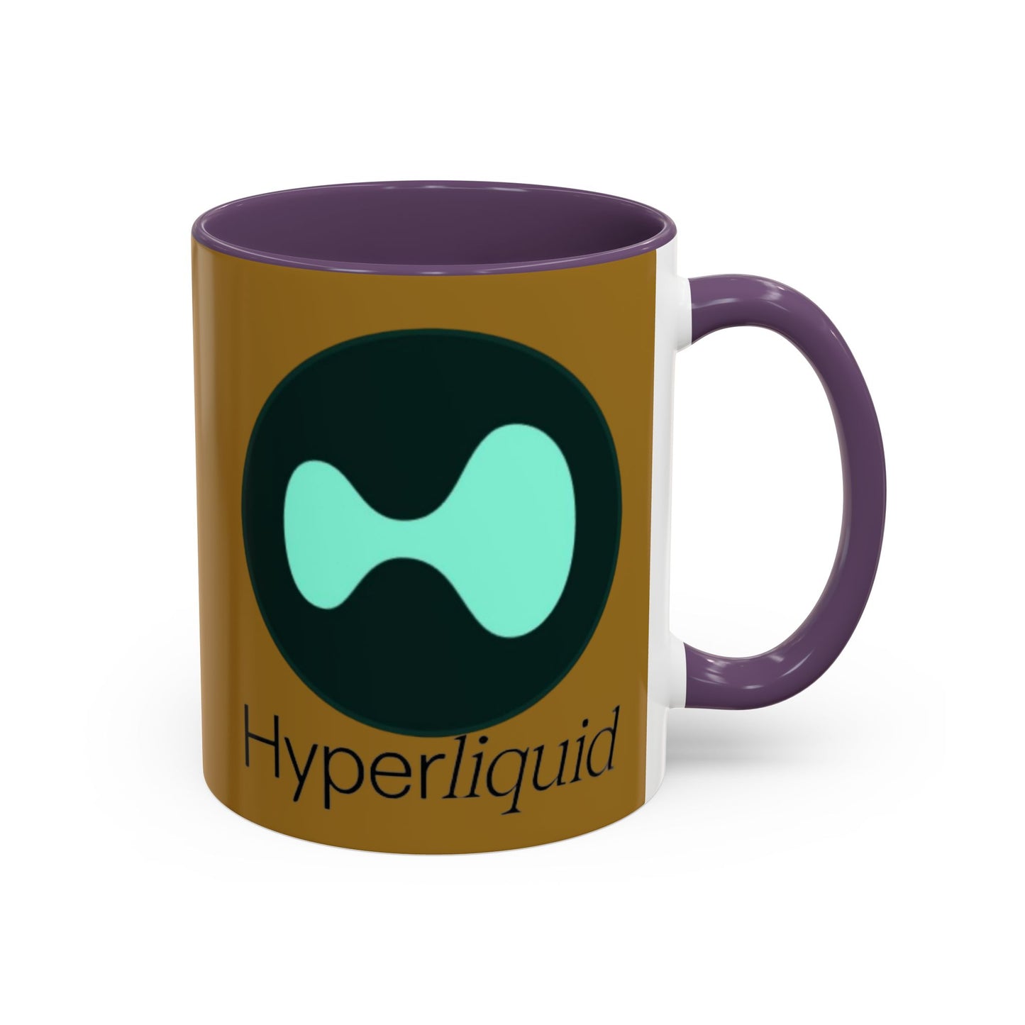 Hyperliquid Black font Brown Accent Mug by cypherpunkgear.com