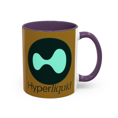 Hyperliquid Black font Brown Accent Mug by cypherpunkgear.com