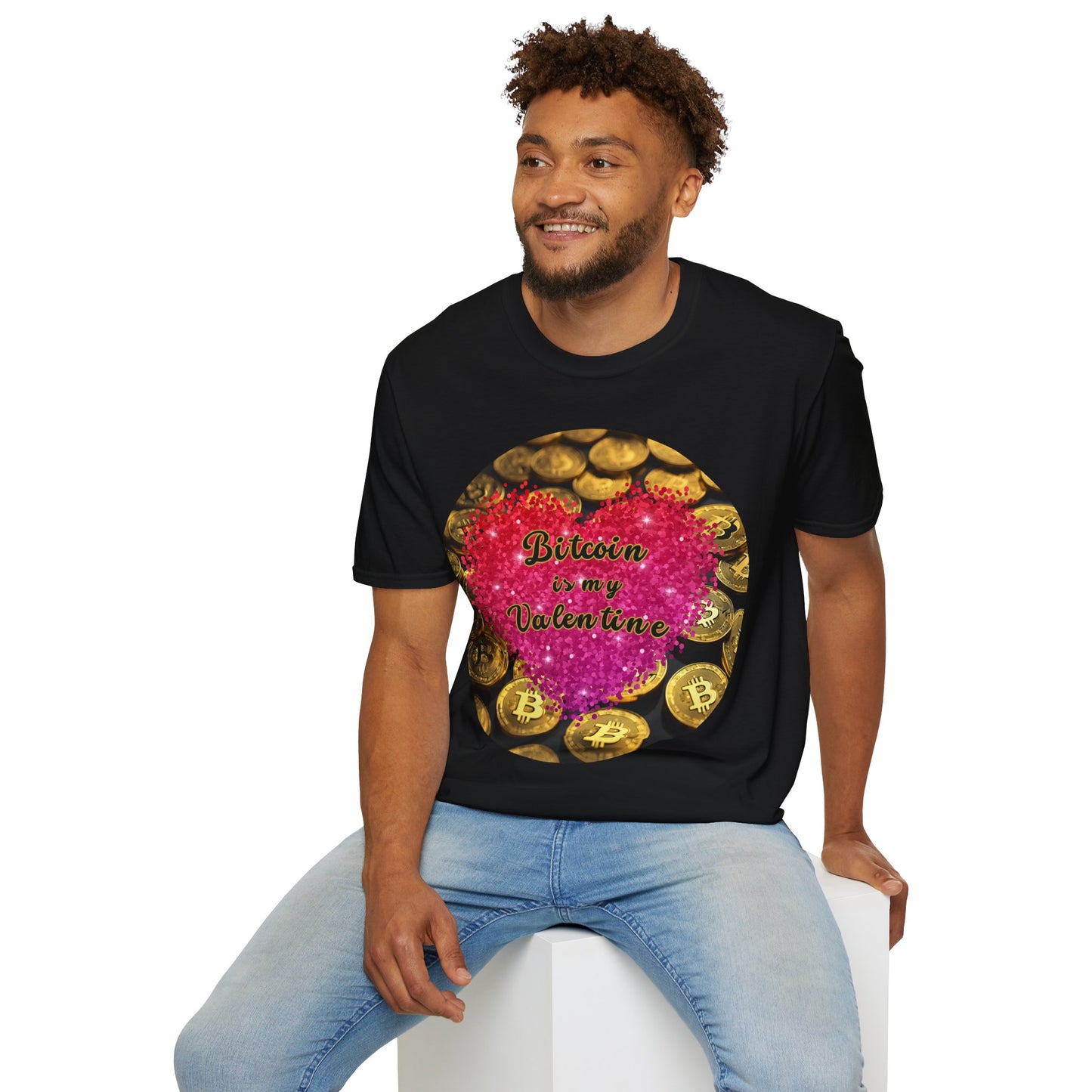 Bitcoin is My Valentine Dark colors Unisex T-Shirt by cypherpunkgear.com