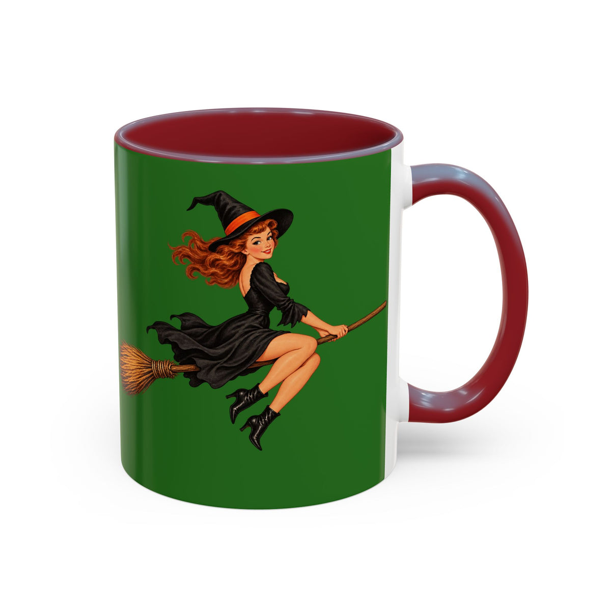 Hazel Hex Green Accent Mug by CreepyCrafts.boo