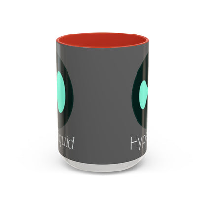 Hyperliquid White font Grey Accent Mug by cypherpunkgear.com