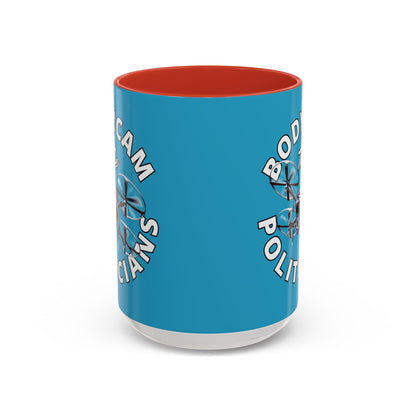 Bodycam the Politicians Drone Turquoise Accent Mug by cypherpunkgear.com