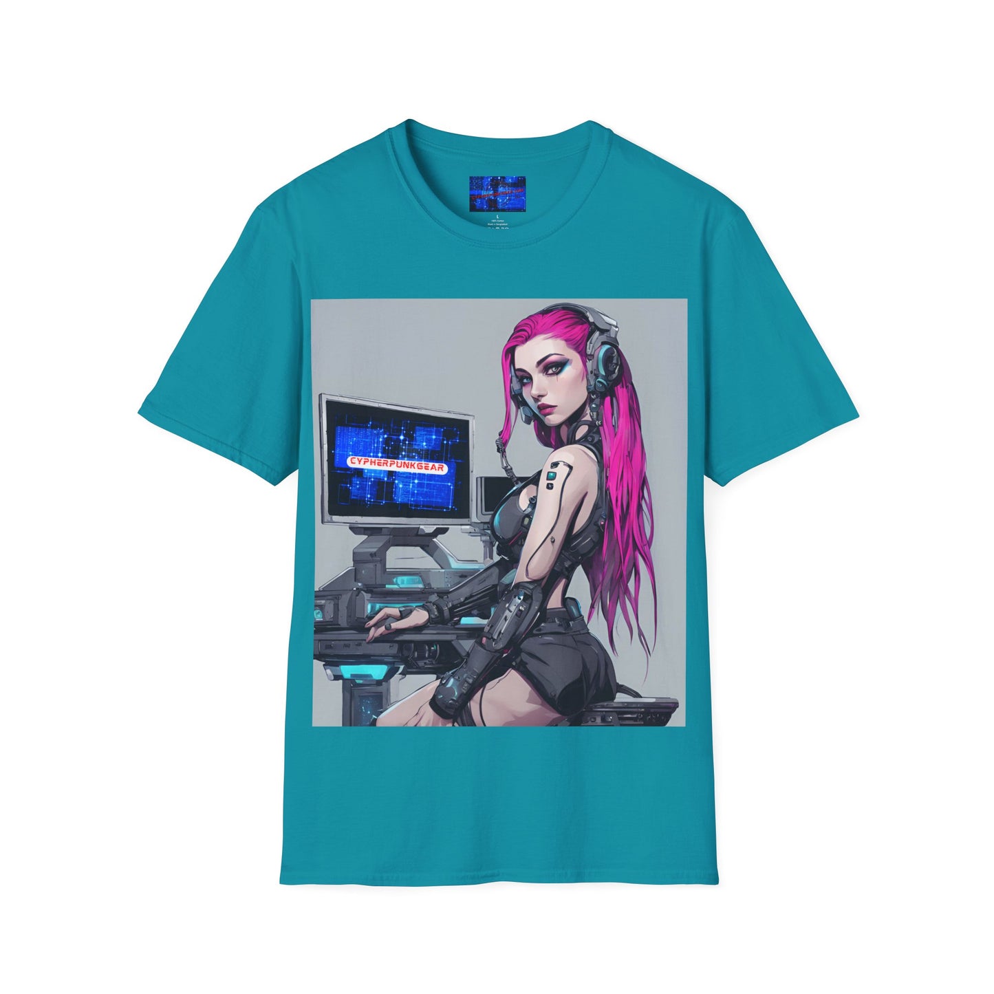 Netrunner Cyberpunk Dark colors Unisex T-Shirt by cypherpunkgear.com