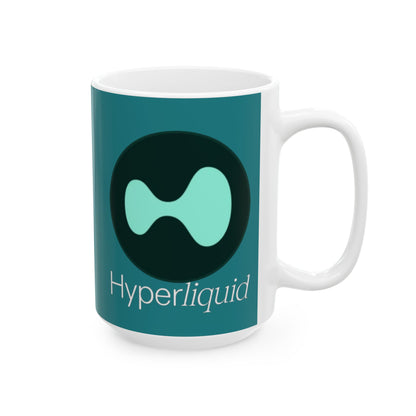 Hyperliquid White font Hyperliquid Mug by cypherpunkgear.com