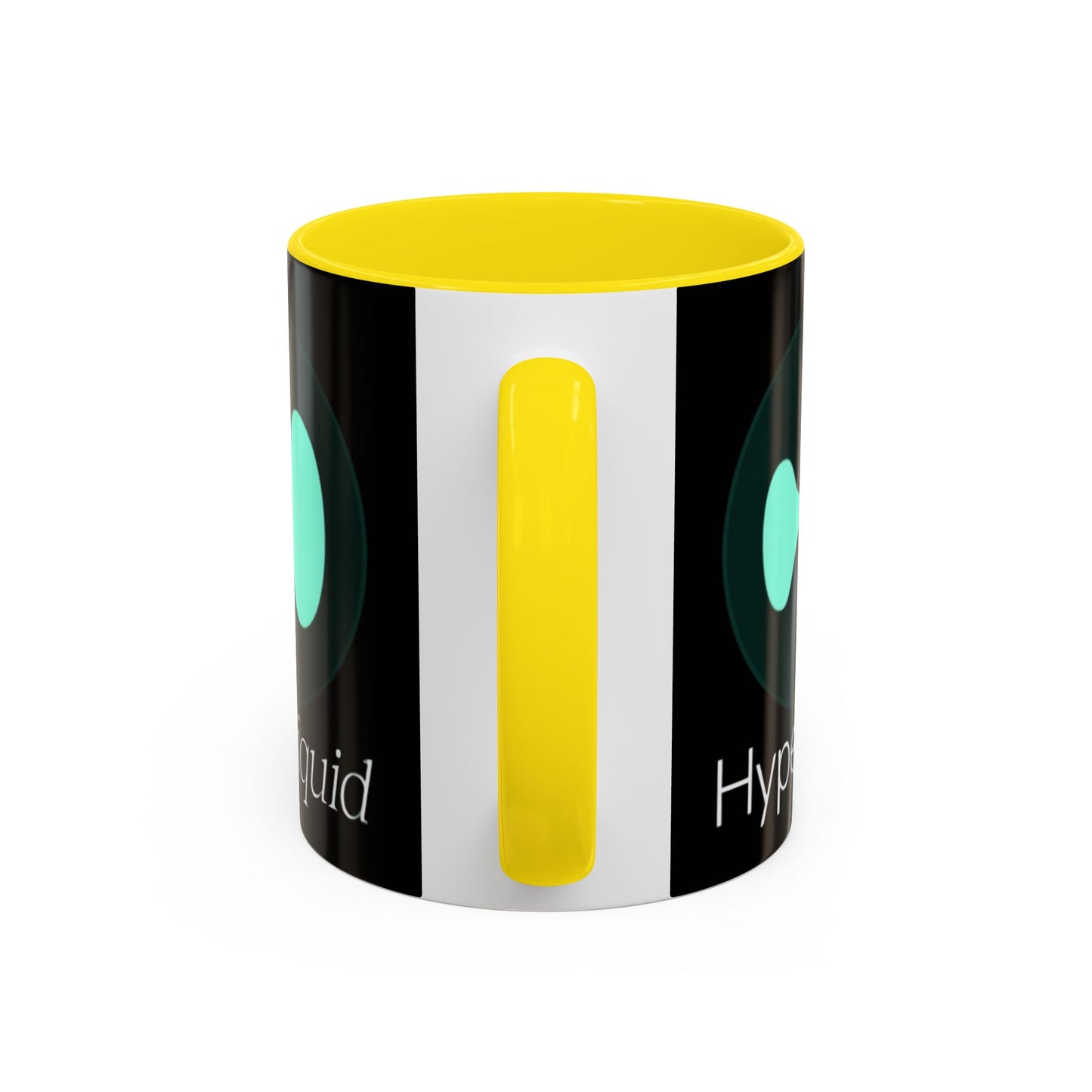 Hyperliquid White font Black Accent Mug by cypherpunkgear.com