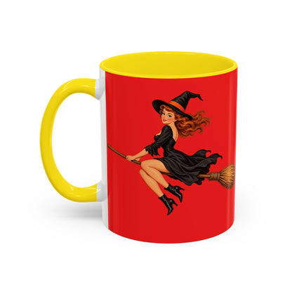 Hazel Hex Red Accent Mug by CreepyCrafts.boo