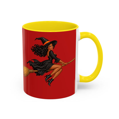 Velvet Vex Red Accent Mug by CreepyCrafts.boo