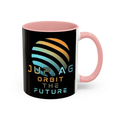 Jupiter (JUP) Orbit the Future Black Accent Mug by cypherpunkgear.com