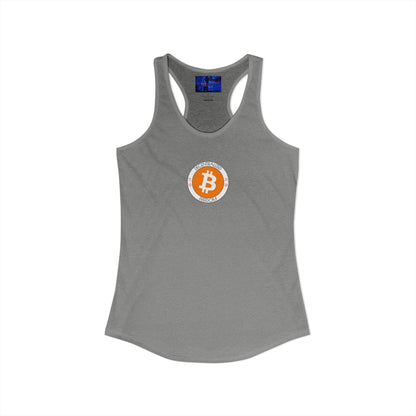 2-sided, Bitcoin (BTC) Decentralized Freedom Women's Racerback Tank Top by cypherpunkgear.com
