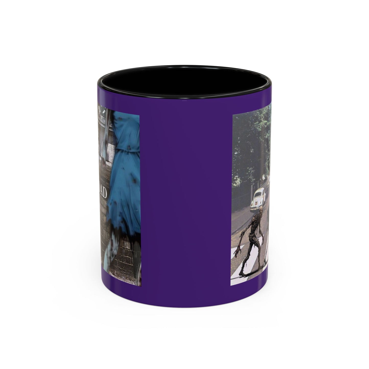 2-sided, Scabby Road Purple Accent Mug by CreepyCrafts.boo